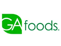 GA Foods logo with green letters 'GA' and 'foods' in lowercase beside it.